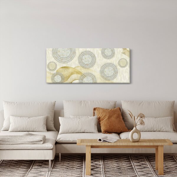 Kép - absztrakció, márvány körök (120x50 cm)