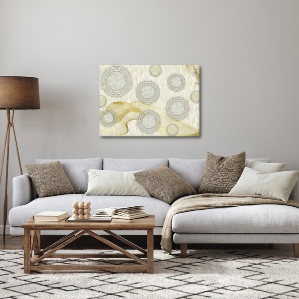Kép - absztrakció, márvány körök (70x50 cm)