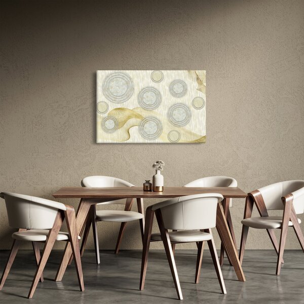 Kép - absztrakció, márvány körök (90x60 cm)