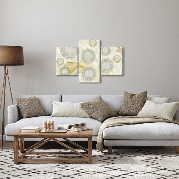 Kép - absztrakció, márvány körök (90x60 cm)