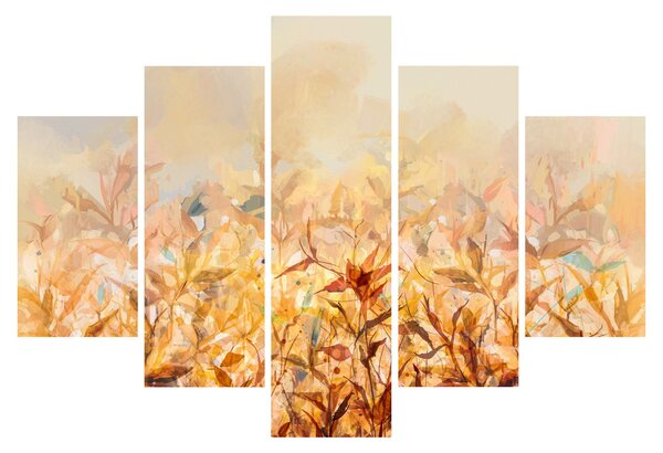 Kép - levelek az ősz színében, olajfestmény (150x105 cm)