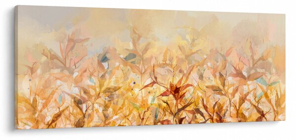 Kép - levelek az ősz színében, olajfestmény (120x50 cm)