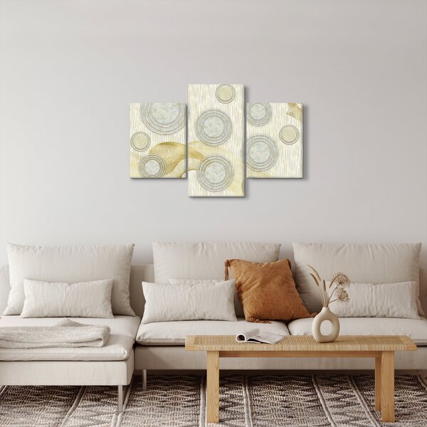 Kép - absztrakció, márvány körök (90x60 cm)
