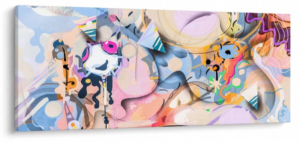 Kép - mesebeli absztrakció (120x50 cm)