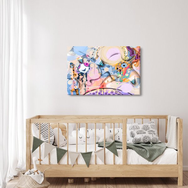 Kép - mesebeli absztrakció (90x60 cm)