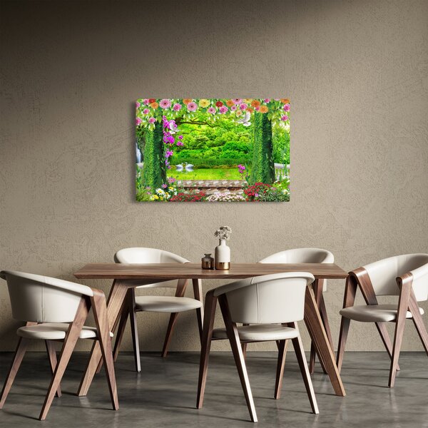 Kép - Varázslatos kert hattyúkkal (90x60 cm)
