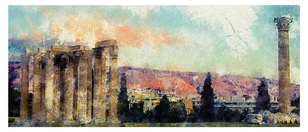 Kép - akropolisz, Athens, Görögország (120x50 cm)