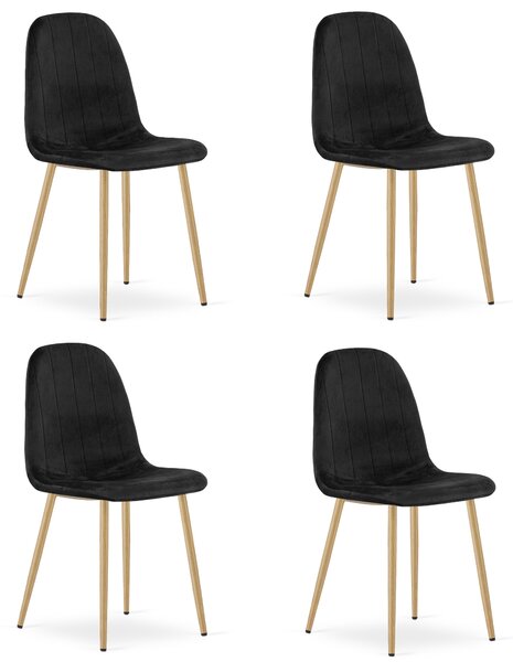 Étkezőszék PADVA VELVET, fekete
