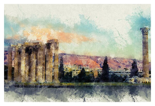 Kép - akropolisz, Athens, Görögország (90x60 cm)
