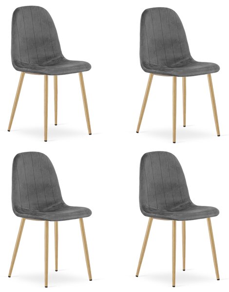 Étkezőszék PADVA VELVET, sötétszürke