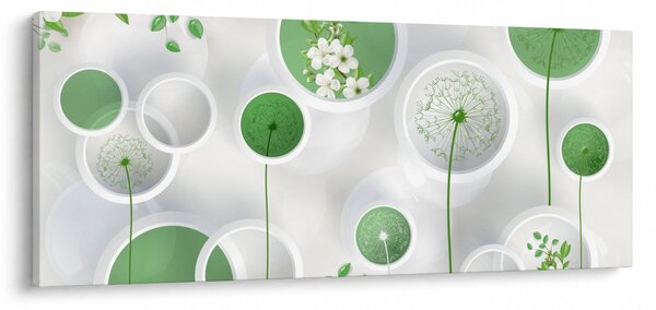 Kép - Virágok körben (120x50 cm)