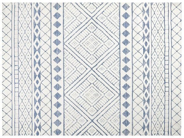 Fehér és kék szőnyeg 300 x 400 cm MARGAND
