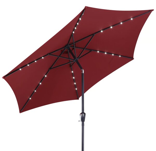 Deuba LED napernyő Miami Ø270 cm - piros
