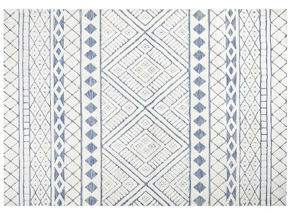 Fehér és kék szőnyeg 160 x 230 cm MARGAND