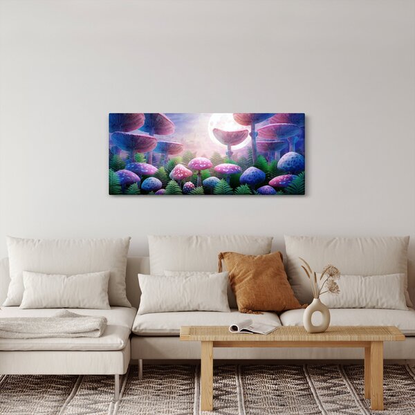 Kép - Gomba teliholdkor, grafika (120x50 cm)