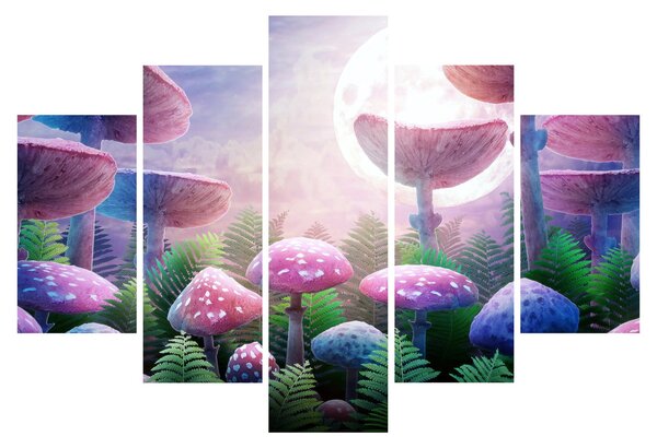 Kép - Gomba teliholdkor, grafika (150x105 cm)