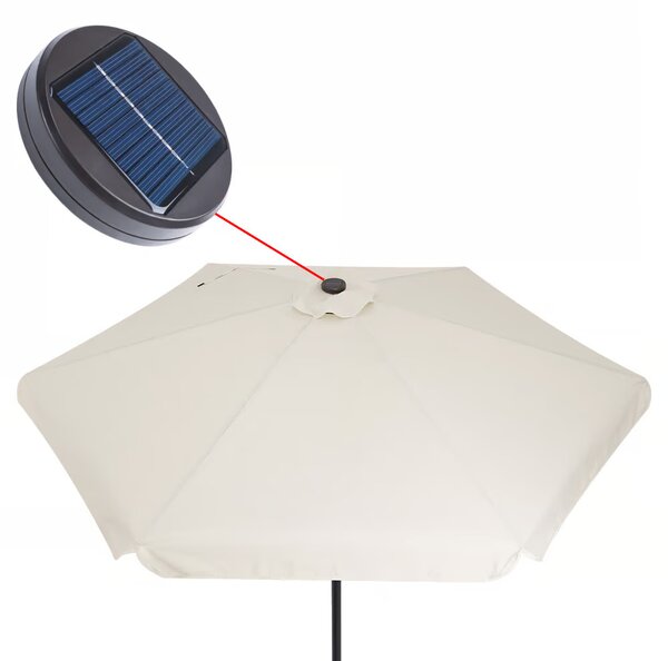 Deuba LED napernyő Athens Ø330 cm - krém