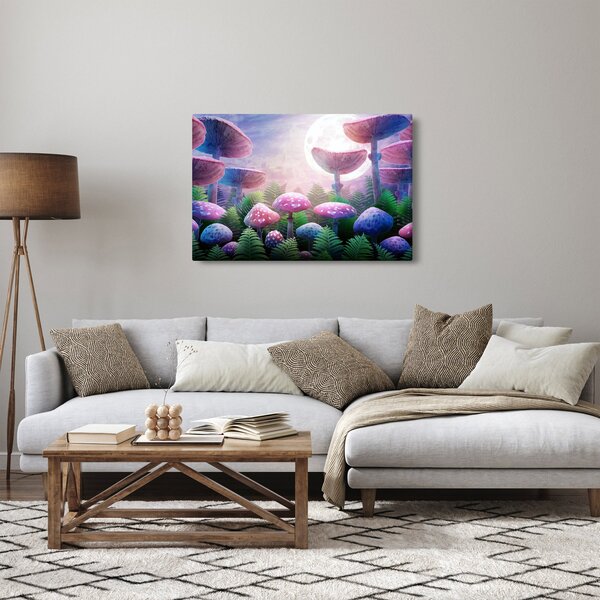 Kép - Gomba teliholdkor, grafika (90x60 cm)