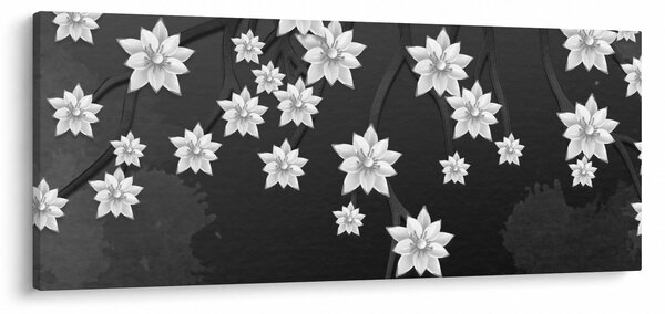 Kép - virágok az ágakon (120x50 cm)