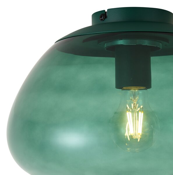 Design mennyezeti lámpa zöld, zöld üveggel - Giselle