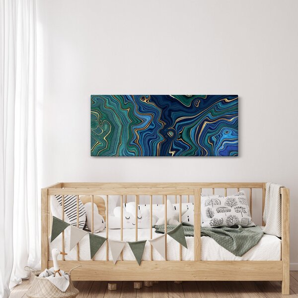 Kép - zöld-kék márvány (120x50 cm)