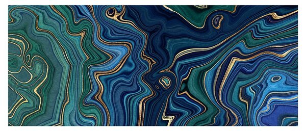 Kép - zöld-kék márvány (120x50 cm)