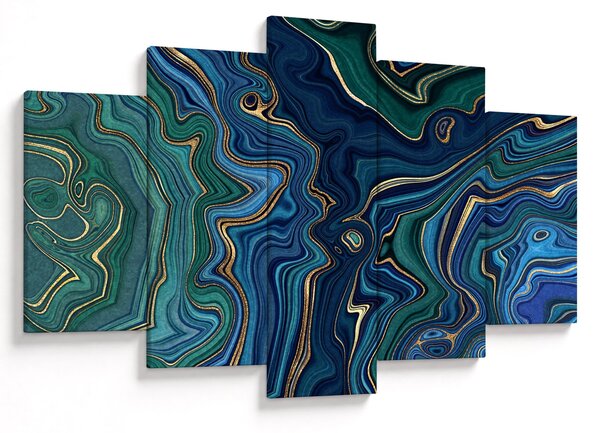 Kép - zöld-kék márvány (150x105 cm)