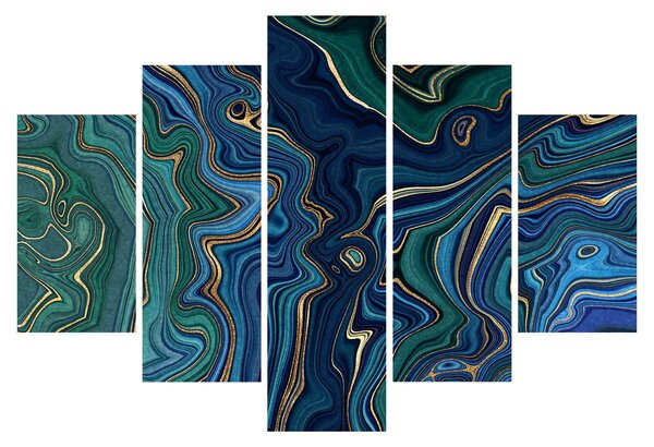 Kép - zöld-kék márvány (150x105 cm)