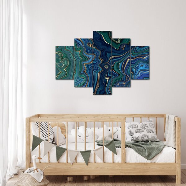 Kép - zöld-kék márvány (150x105 cm)