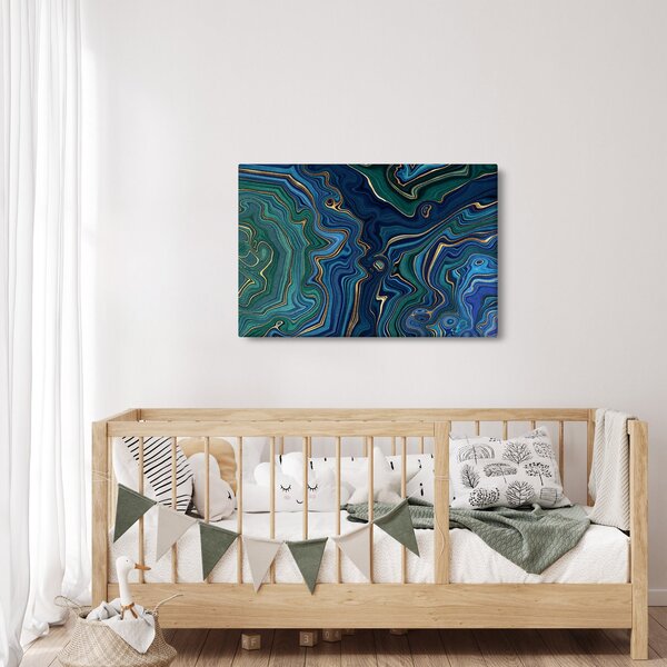 Kép - zöld-kék márvány (90x60 cm)