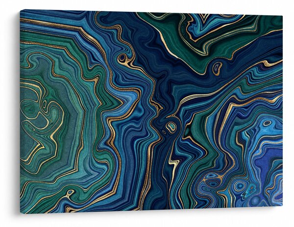 Kép - zöld-kék márvány (70x50 cm)