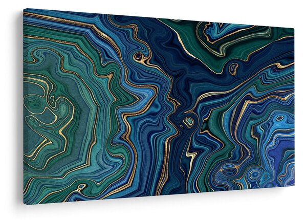 Kép - zöld-kék márvány (90x60 cm)