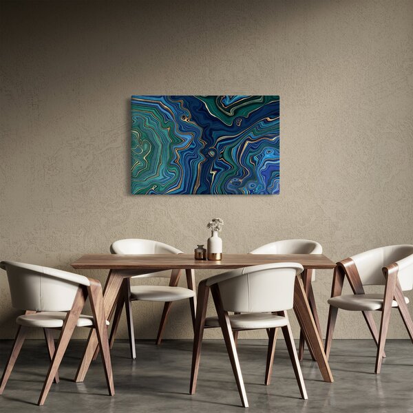 Kép - zöld-kék márvány (90x60 cm)
