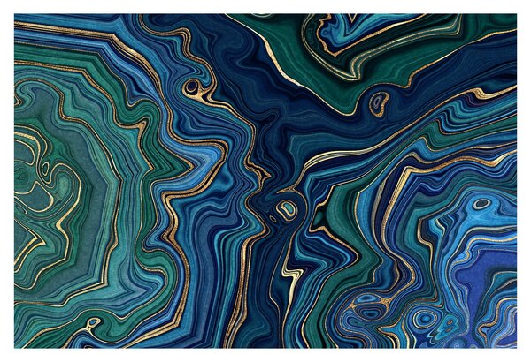 Kép - zöld-kék márvány (90x60 cm)