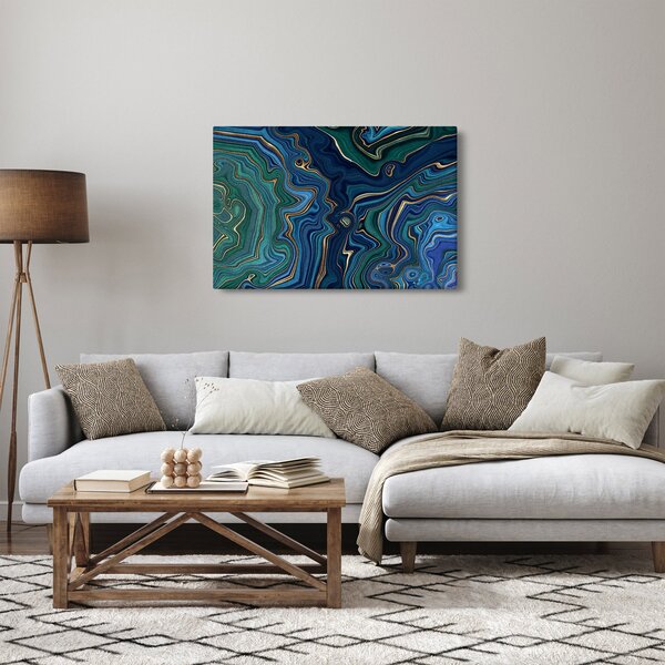 Kép - zöld-kék márvány (90x60 cm)