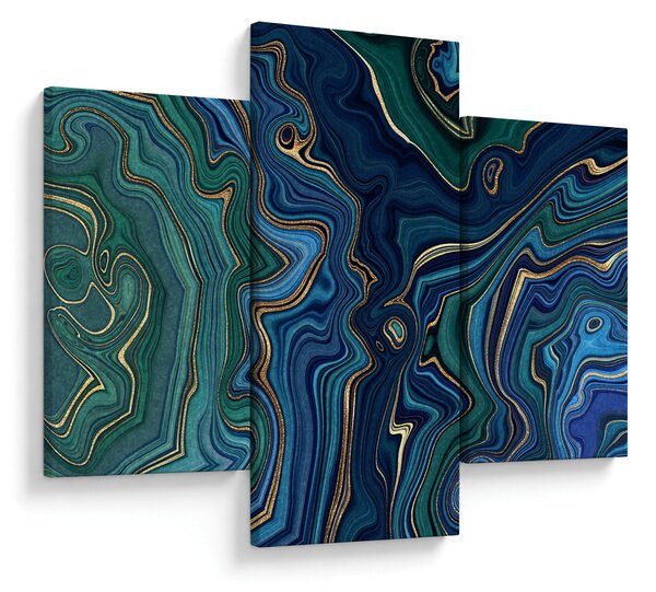 Kép - zöld-kék márvány (90x60 cm)
