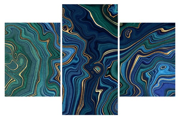 Kép - zöld-kék márvány (90x60 cm)