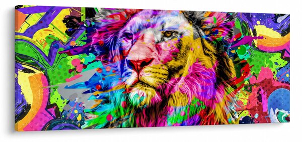 Kép - Oroszlán 3D-s képe (120x50 cm)