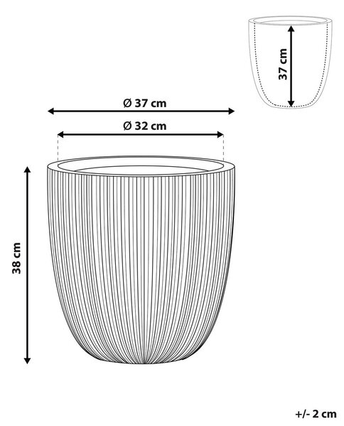 Virágcserép CHIOS 37 cm Bézs