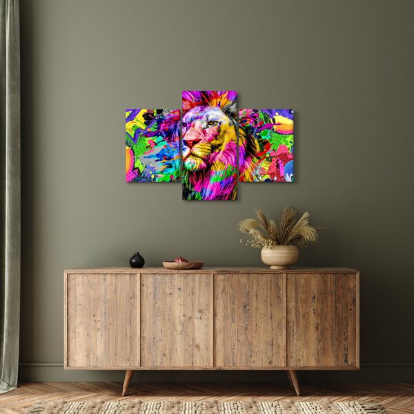 Kép - Oroszlán 3D-s képe (90x60 cm)