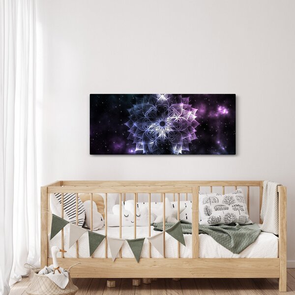 Kép - Lótusz mandala az űrben (120x50 cm)