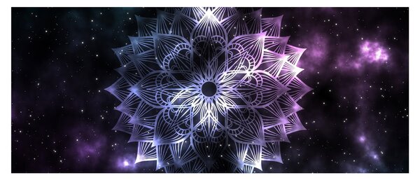 Kép - Lótusz mandala az űrben (120x50 cm)