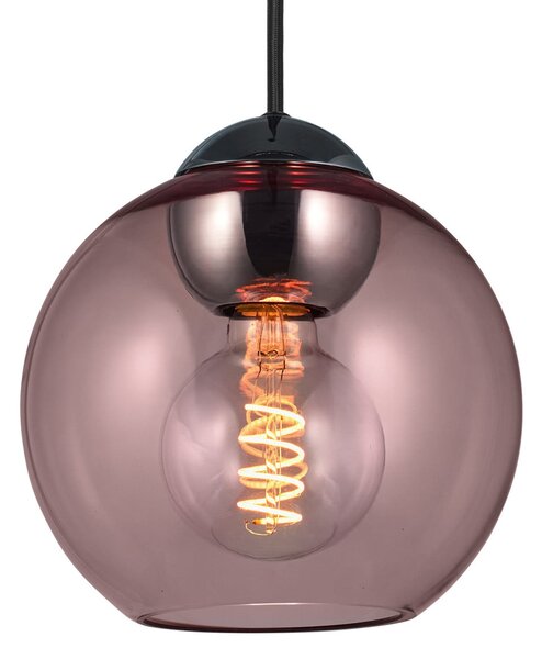 Függőlámpa Halo Design, BUBBLES, dimmable, Rózsaszín / Rosé, Nappali, Üveg, Dizájn