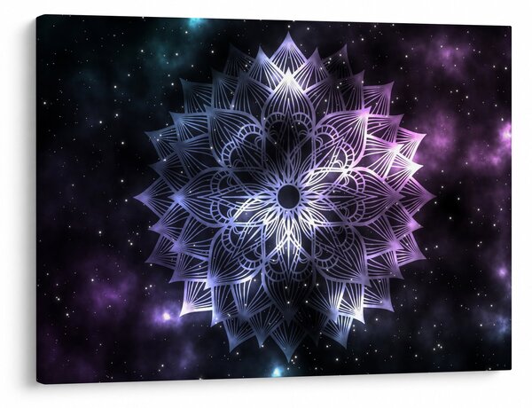 Kép - Lótusz mandala az űrben (70x50 cm)