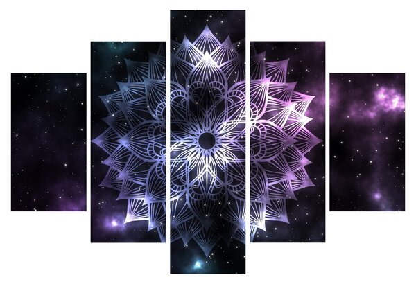 Kép - Lótusz mandala az űrben (150x105 cm)