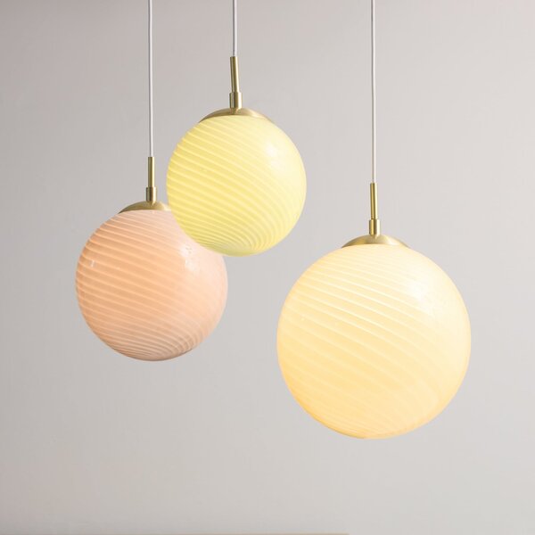 Függőlámpa Halo Design, CANDY BALL, dimmable, Zöld, Nappali, Üveg, Dizájn