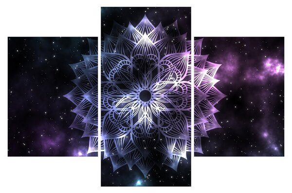 Kép - Lótusz mandala az űrben (90x60 cm)