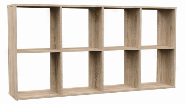 Aldabra Malax 2x4 polc, 147x75x30 cm, sonoma