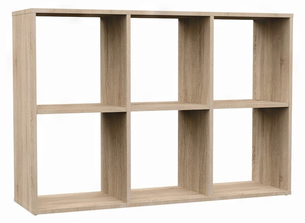 Aldabra Malax 2x3 polc, 110x75x30 cm, sonoma