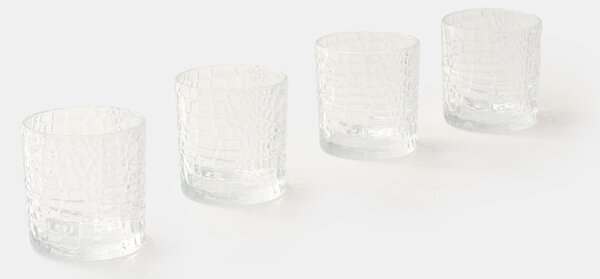 Sinsay - Pohárkészlet dombornyomott mintával 4 pack - clear
